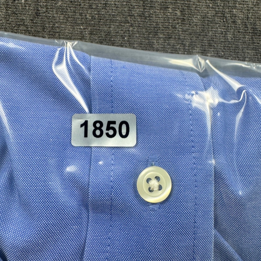 Brooks Brothers Mens 17-33 Non-Iron Cotton Button Down Blue Traditional Fit - Picture 12 of 12